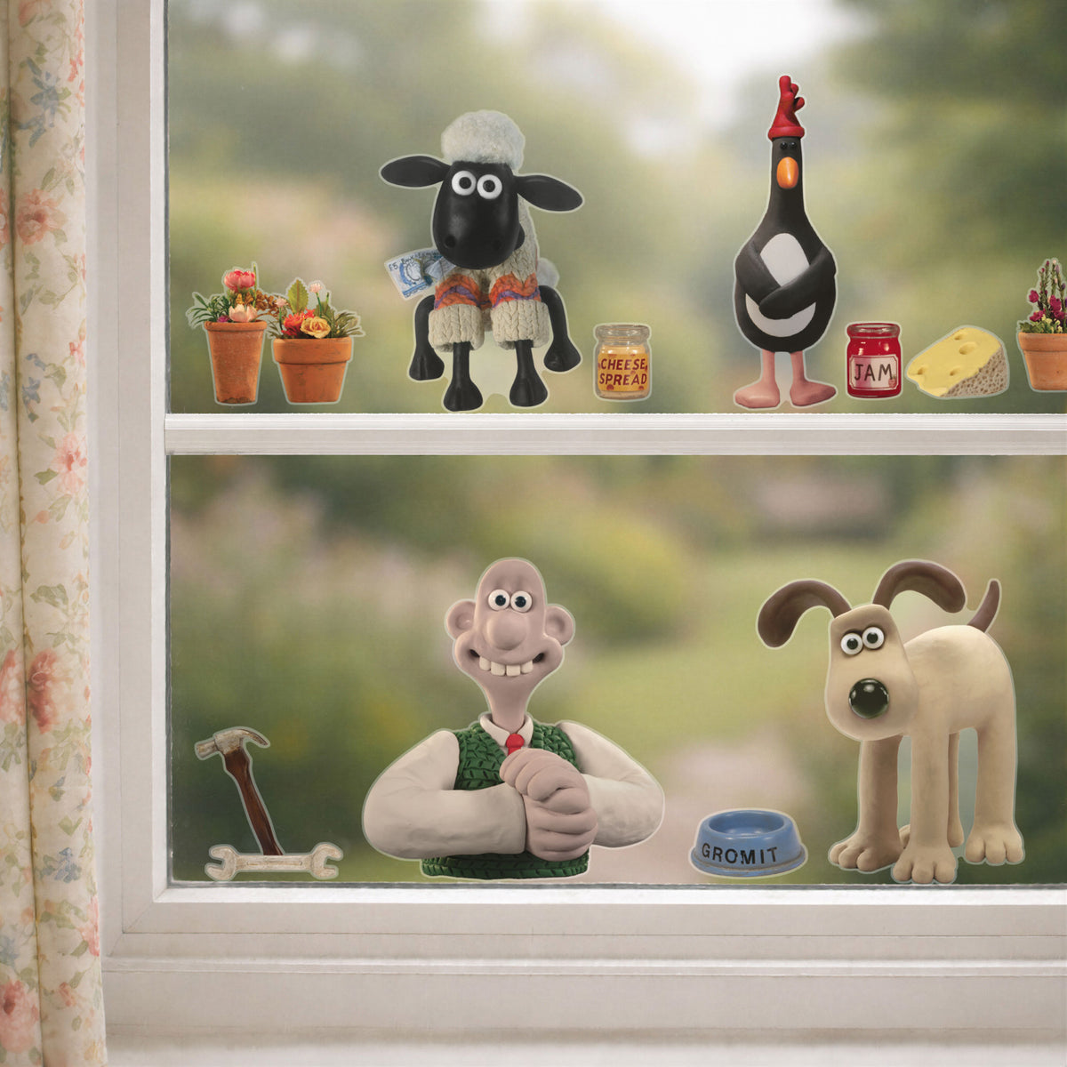 Wallace and Gromit Window Sticker Pack – Gromit Unleashed Shop