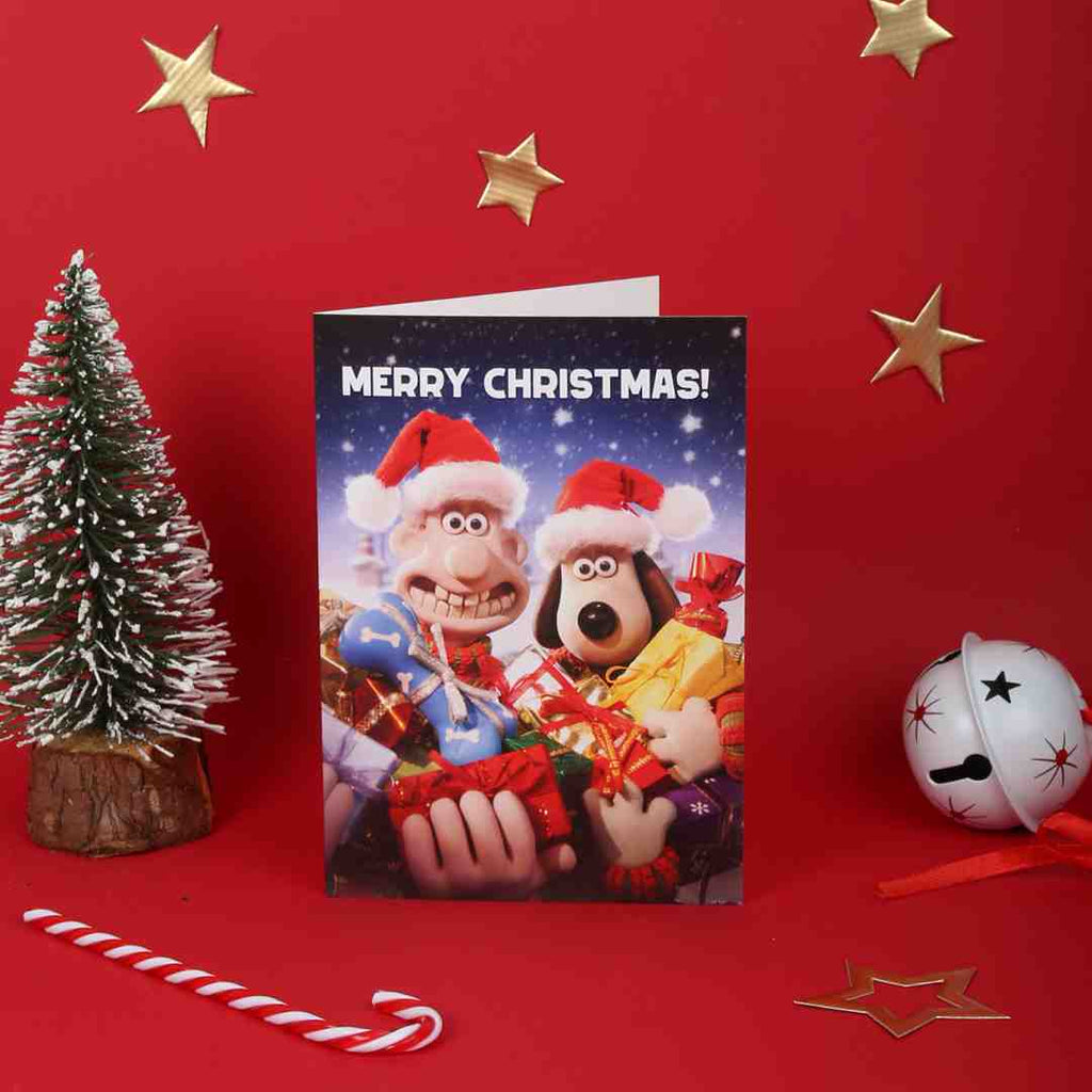 Wallace and Gromit Merry Christmas Greetings Card