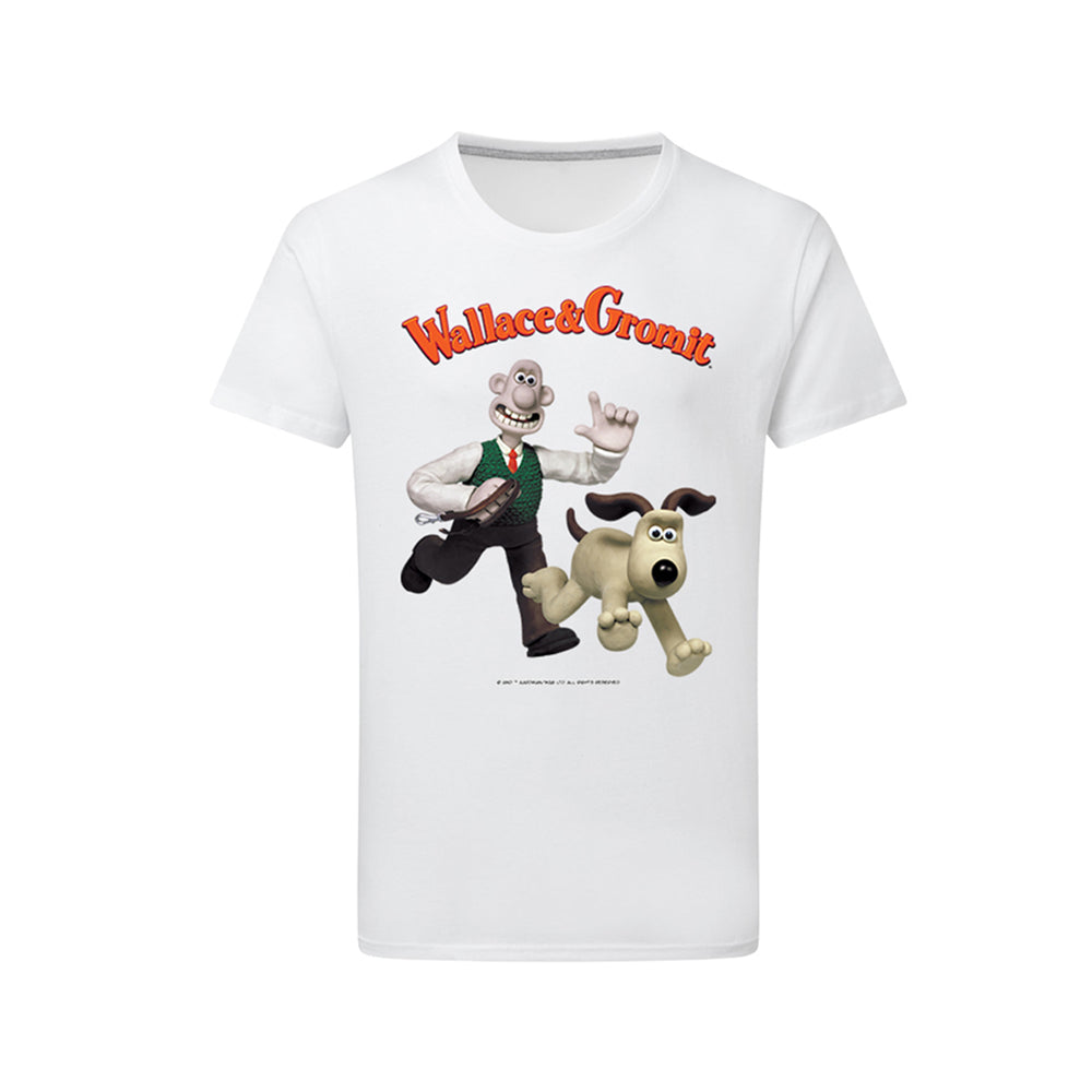 Wallace & Gromit Leaping White Children's T-Shirt