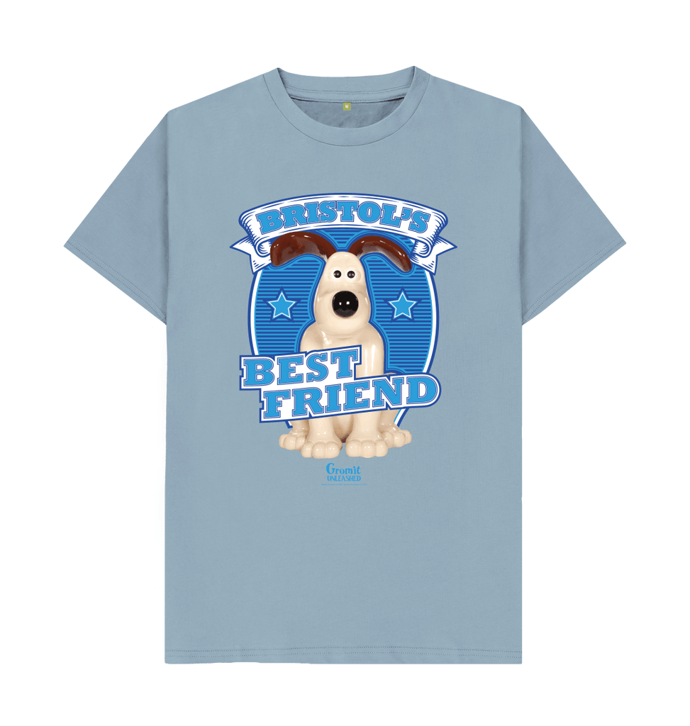 Stone Blue Bristol's Best Friend Gromit, Adult T-shirt