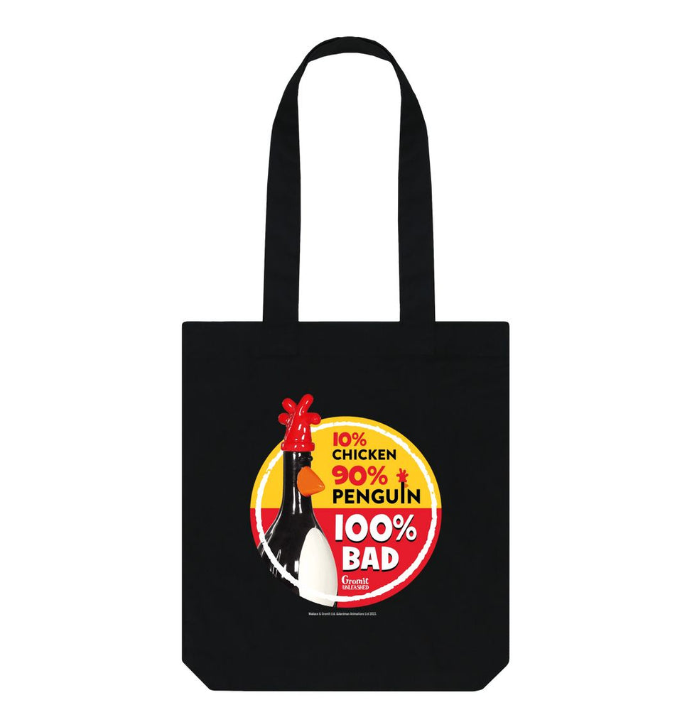 Black Feathers McGraw 100% Bad tote Bag - print on demand