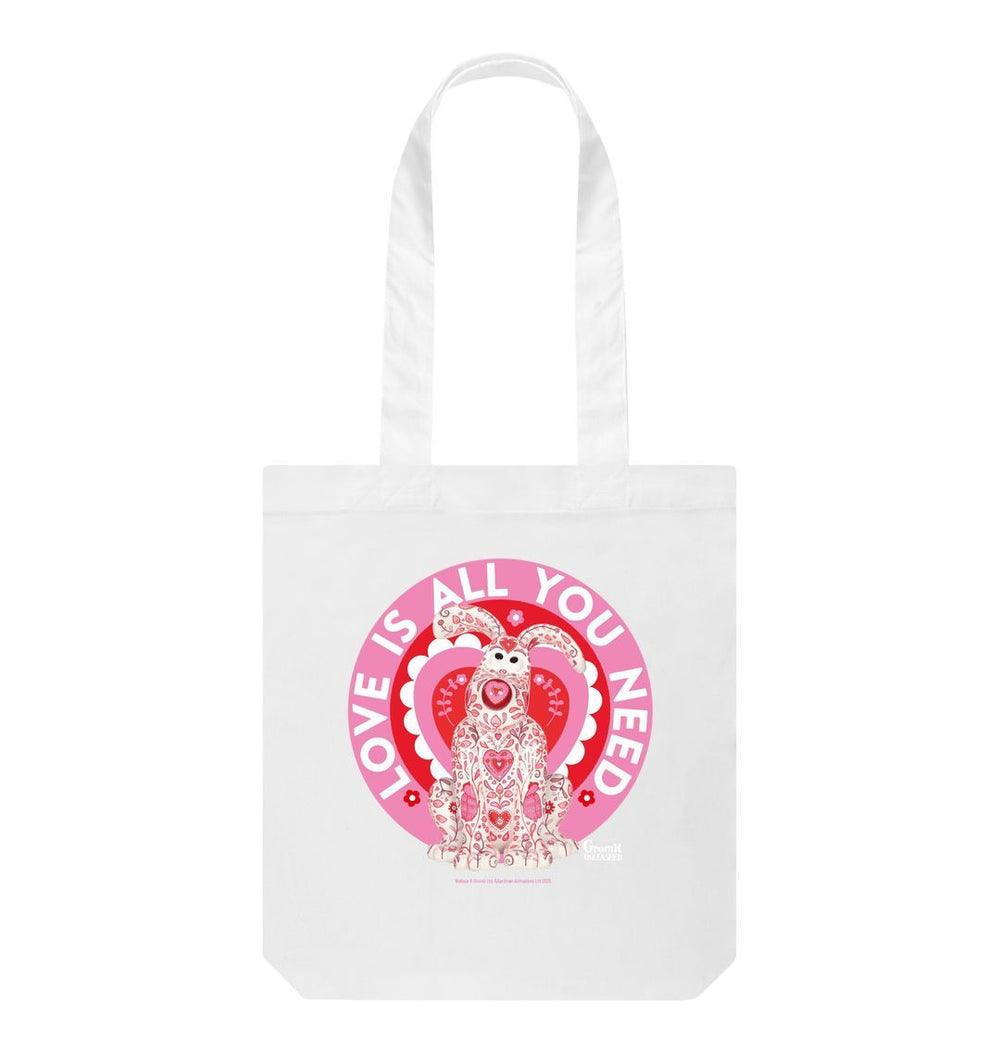 White Cupid Love is all you need tote bag - print on demand