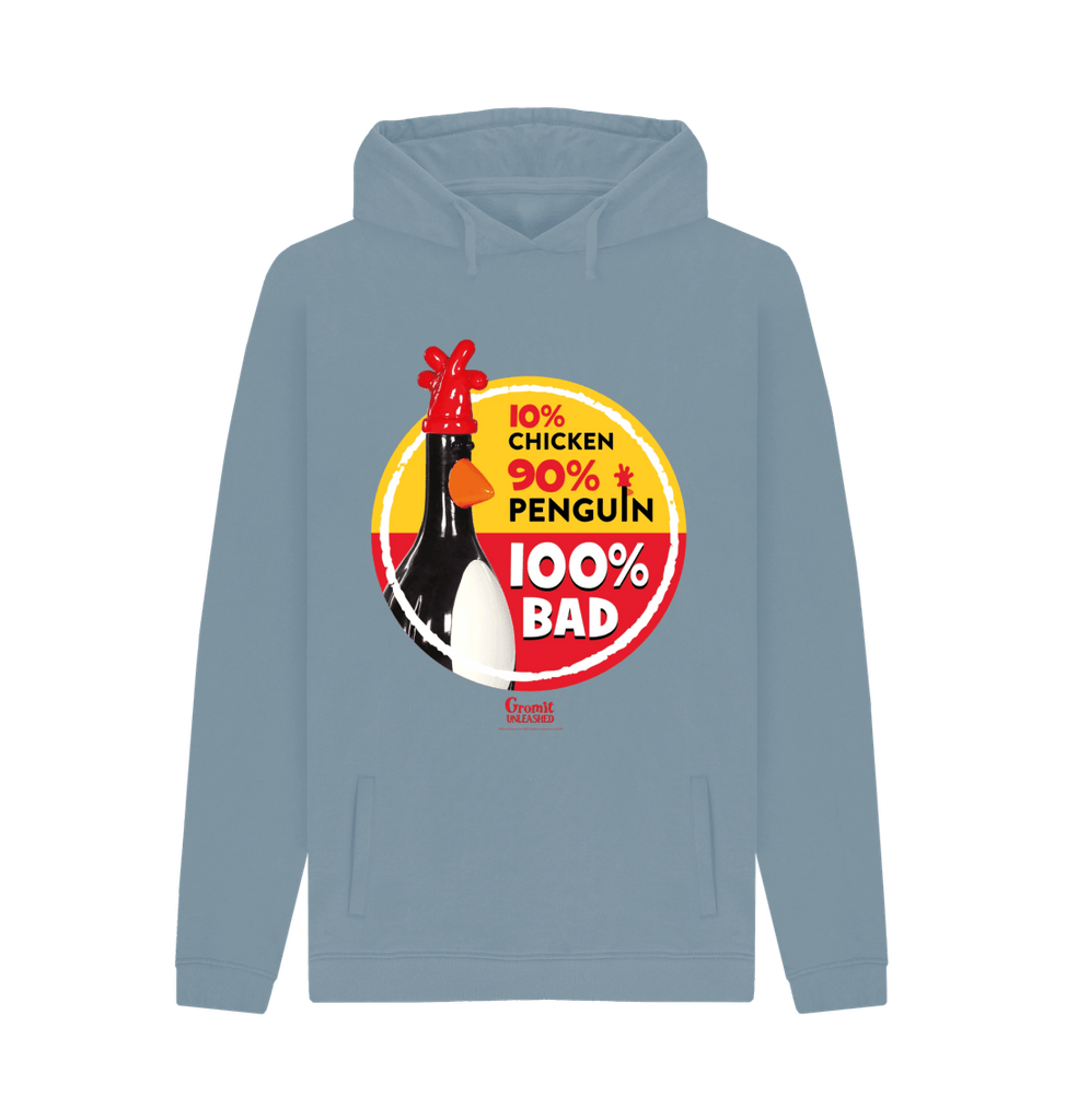 Stone Blue Feathers McGraw 100% Bad Adult Hoodie