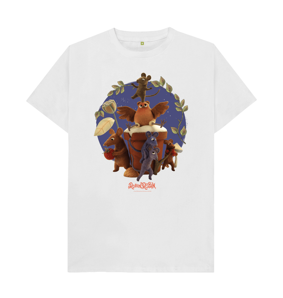 White The Mouse Family Robin Robin -  Adult T-shirt