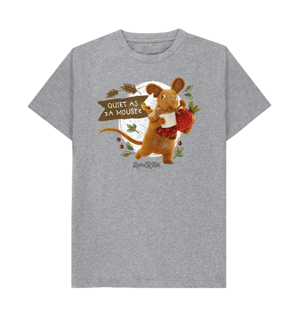 Athletic Grey Dad Mouse, Robin Robin - Adult T-shirt