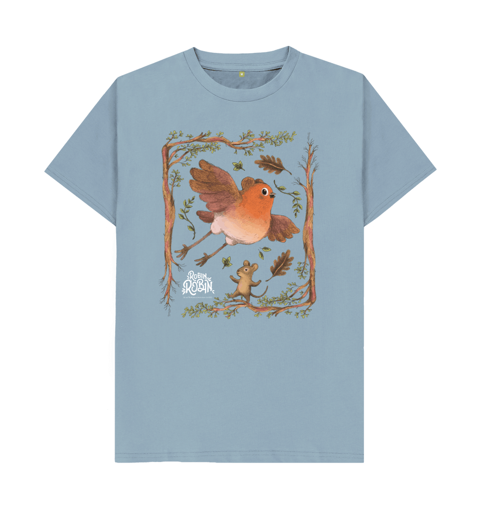 Stone Blue In the trees Robin Robin - Adult T-shirt