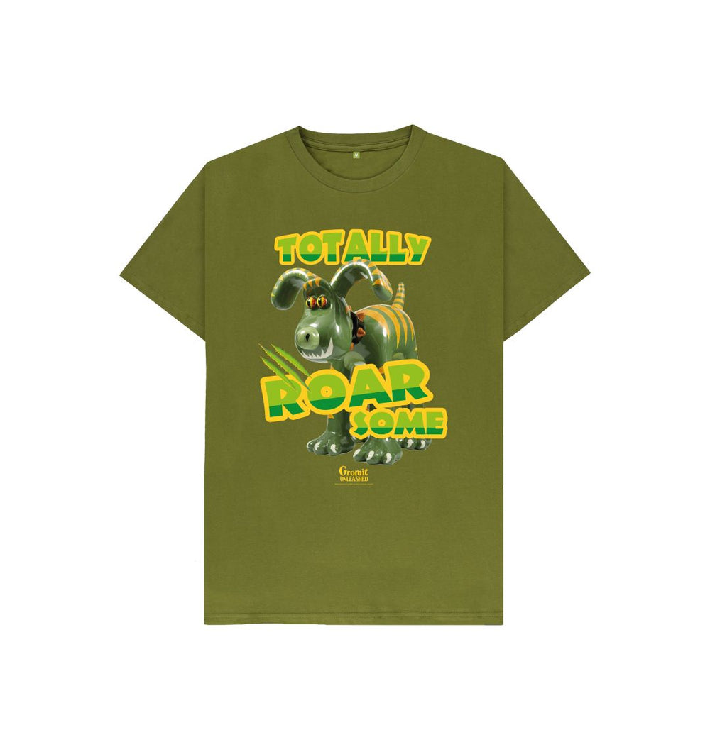 Moss Green Totally Roarsome Children's t-shirt