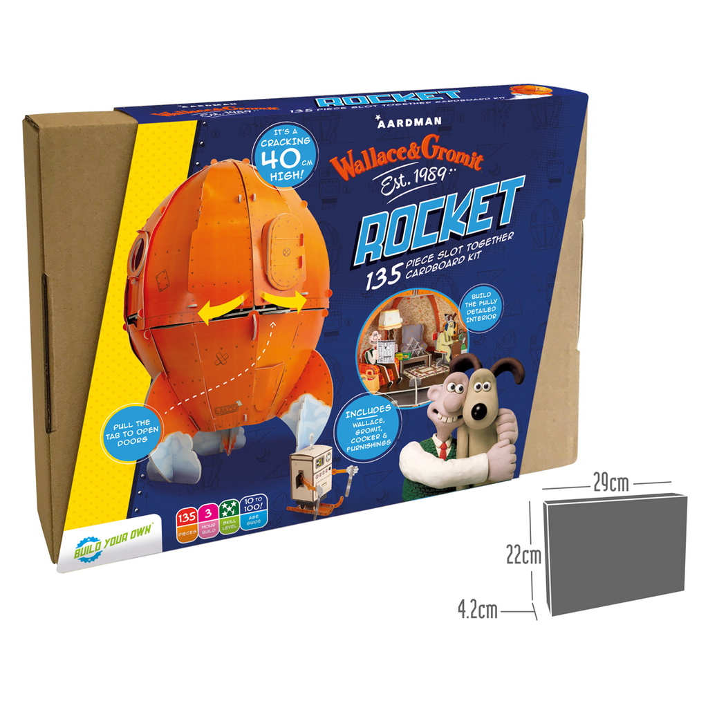 Build Your Own Wallace & Gromit Rocket,A Grand Day Out,135 pièces I Build Your Own Wallace & Gromit Rocket,A Grand Day Out,135 pièces I