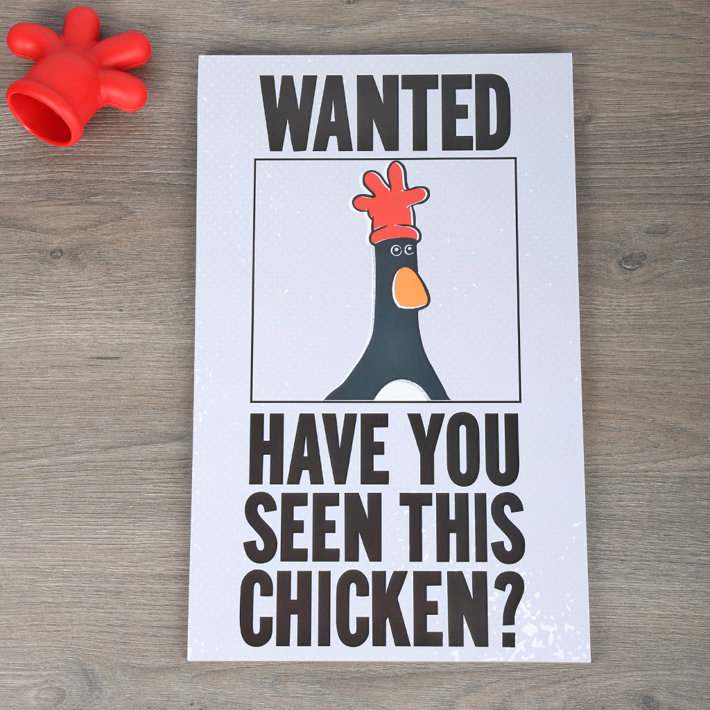 WANTED! Have you seen this Chicken? Wooden Plaque