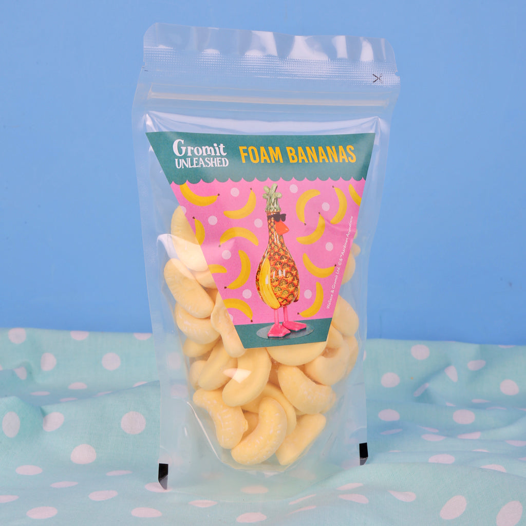 Gromit Unleashed foam bananas, with banana-arm-a featured on the packaging. 