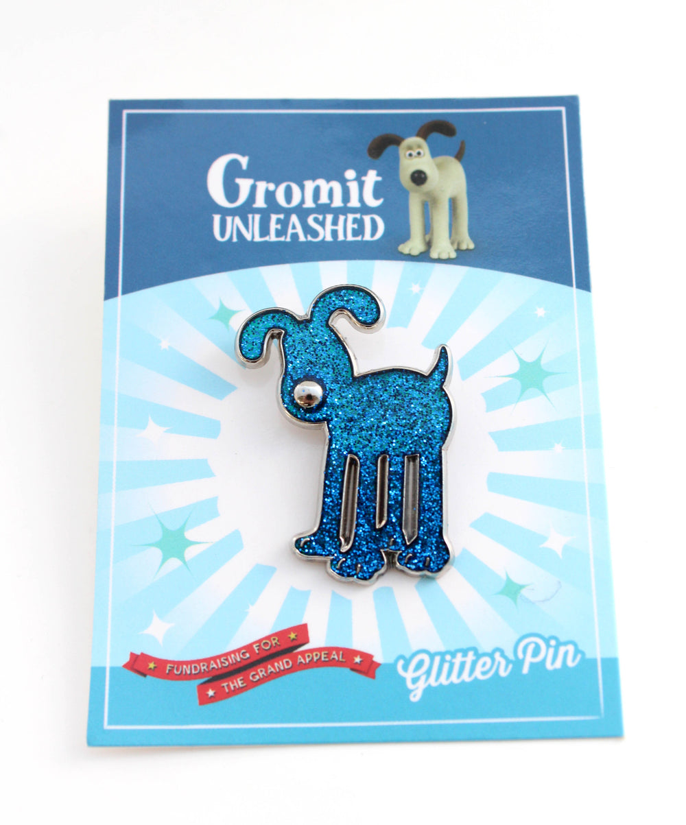 Gromit Unleashed Glitter Pin