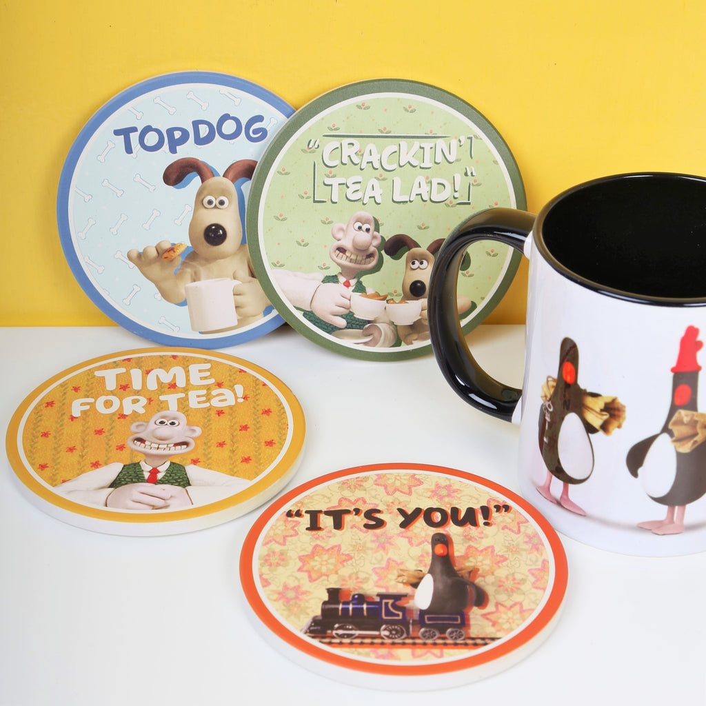 Wallace & Gromit Ceramic Coaster Set
