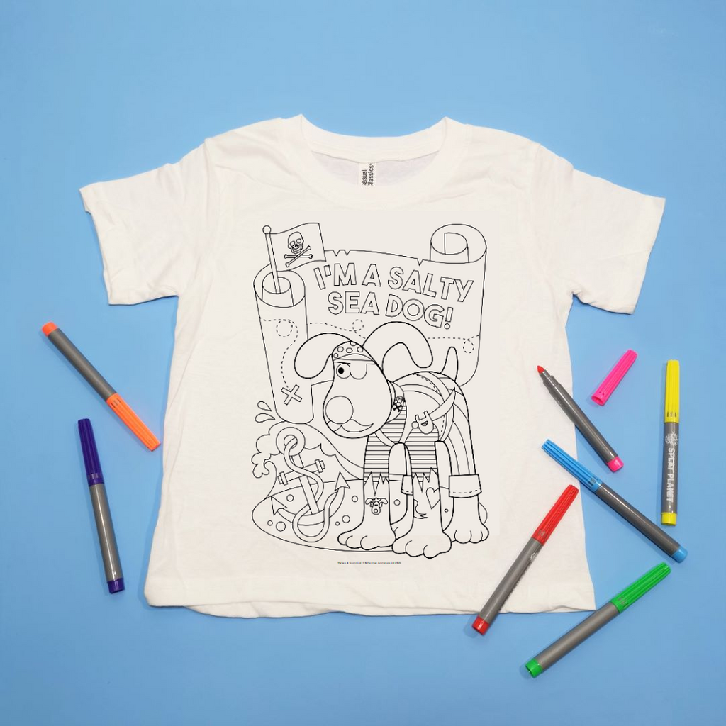 Colour Your Own Salty Sea Dog Pirate T-shirt