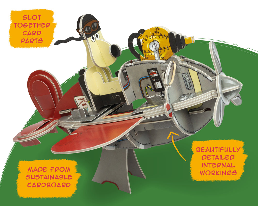 Build your own Wallace & Gromit Sidecar Plane Kit. Gromit sat in the interior part of the plane. 