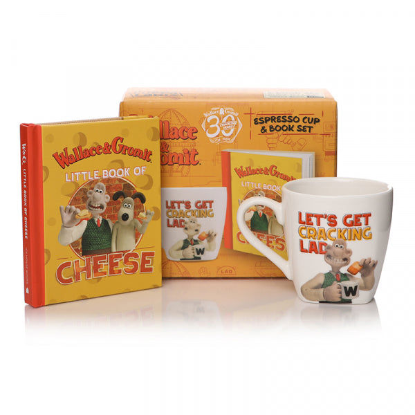 Wallace & Gromit Book & Espresso Cup Gift Set