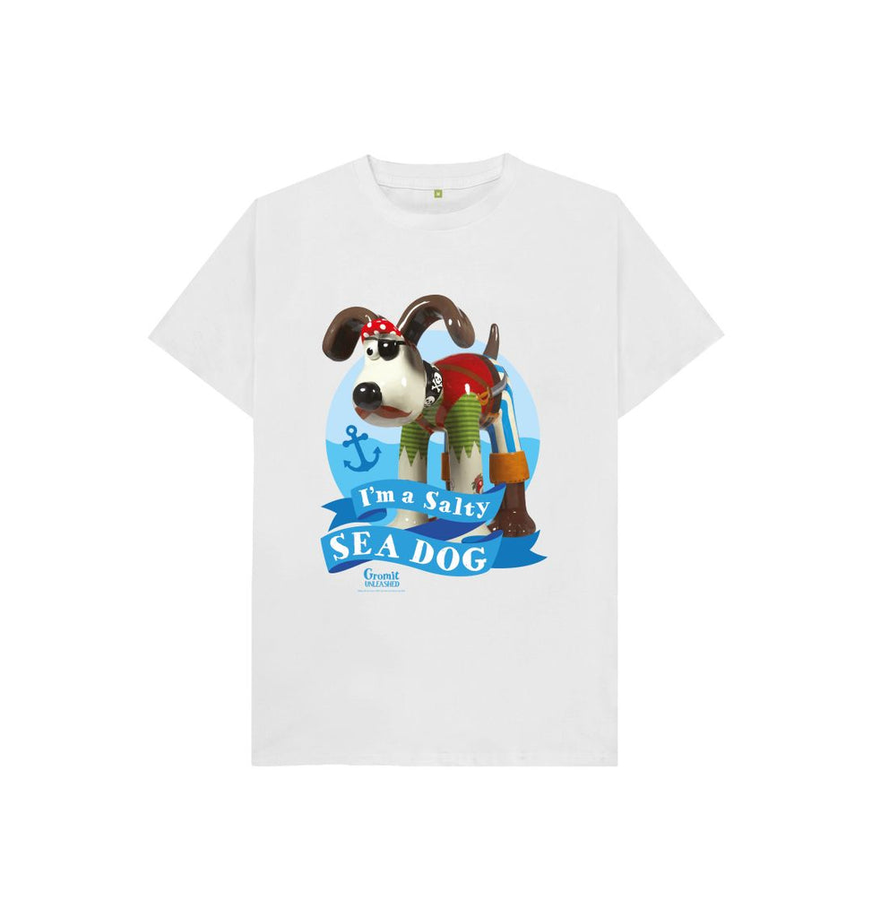 White Salty Sea Dog Children's T-shirt