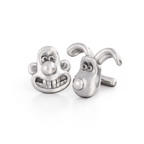 Sterling Silver Wallace and Gromit Cufflink Set