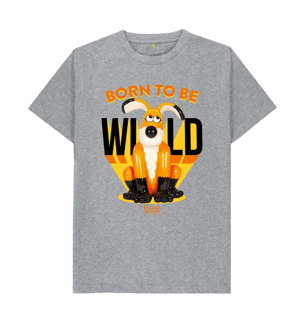 Athletic Grey Born To Be Wild Adult T-shirt