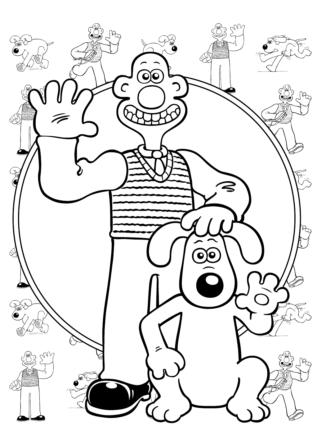 wallace gromit coloring pages