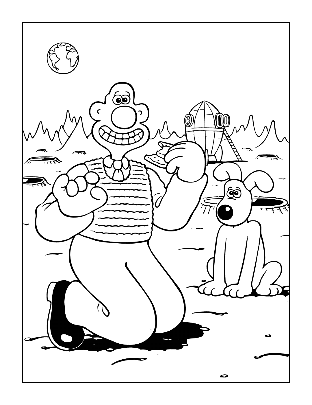 wallace gromit coloring pages