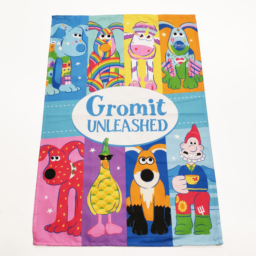 Colourful Gromit Tea Towel