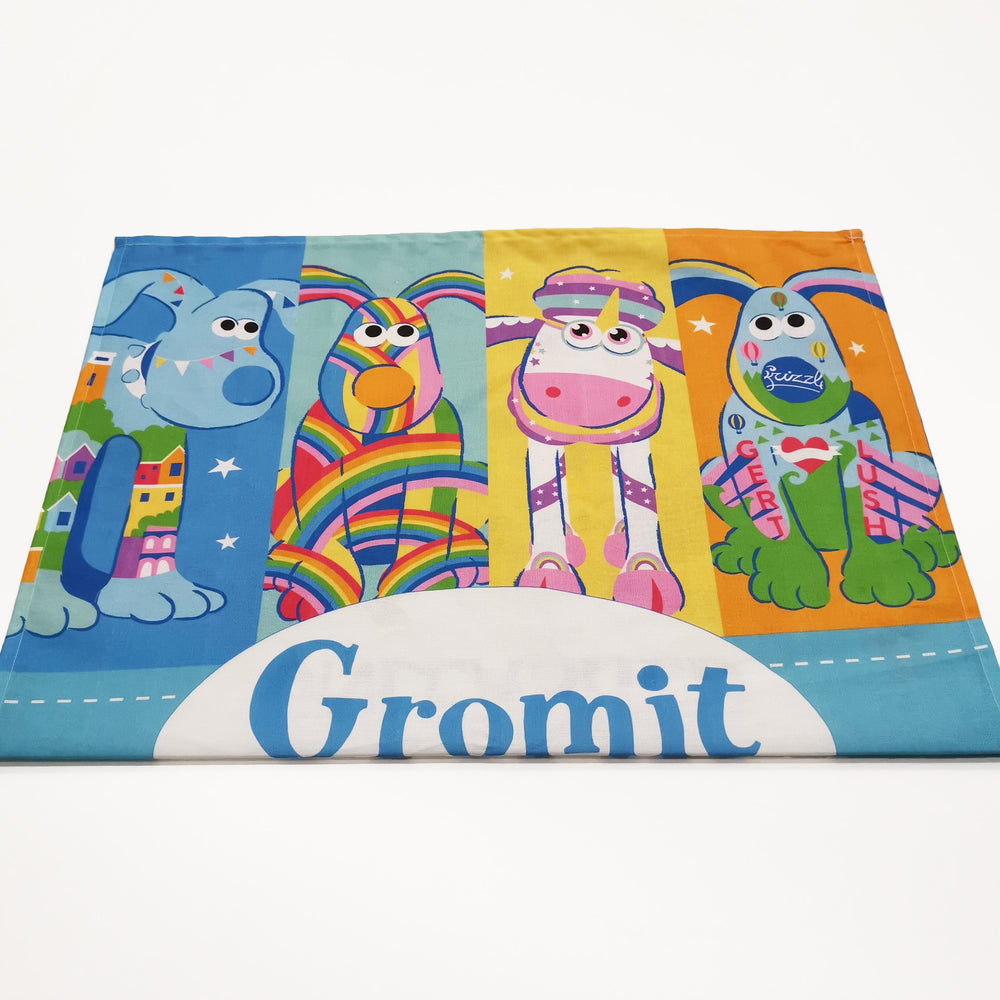 Colourful Gromit Tea Towel