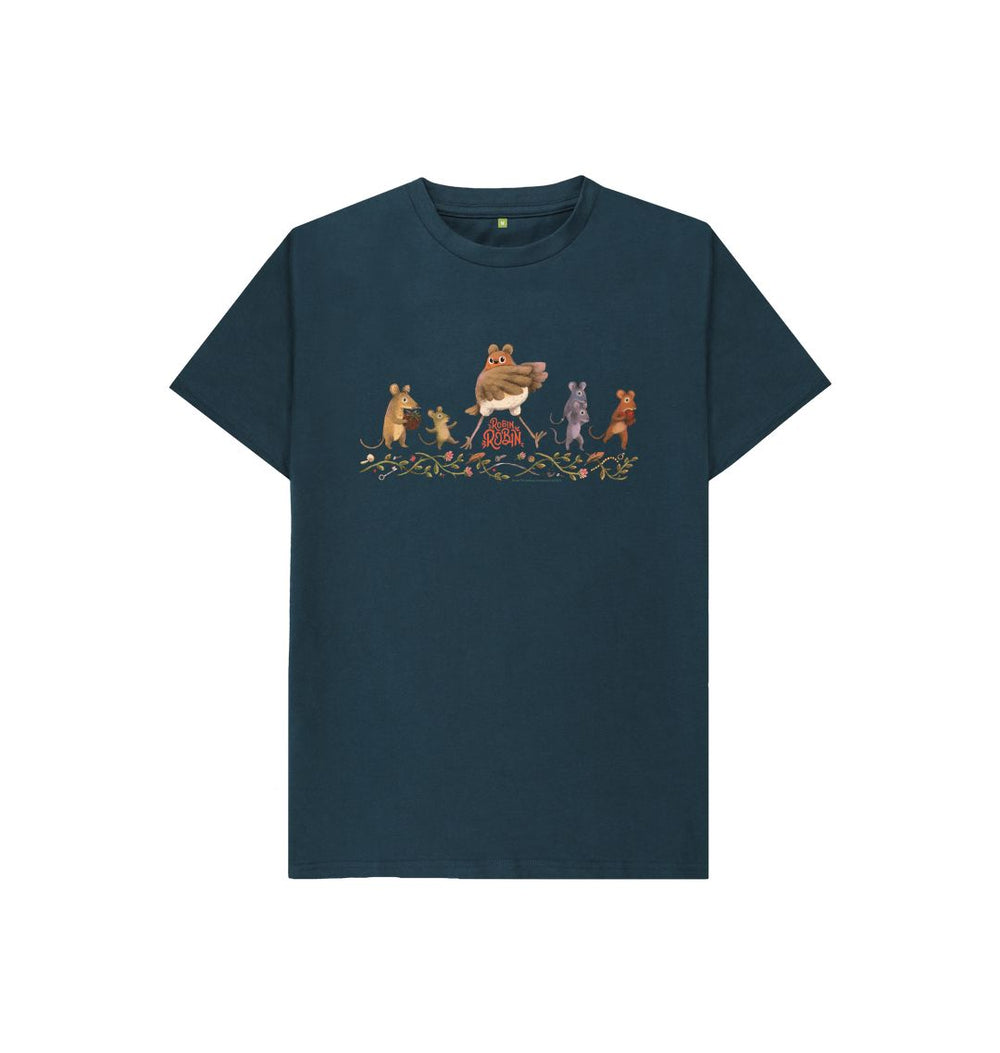 Denim Blue Robin Robin 'The Sneak', Children's T-shirt